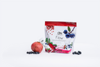 On Flow sports drink mix package with a pomegranate and blueberry on a white background