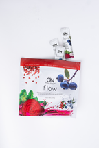 On Flow supplement packages on a white background